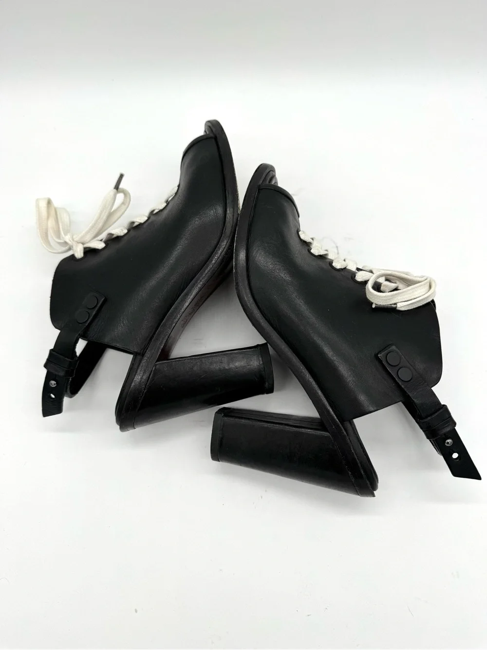 Rag & Bone Trafford Lace Up Peep Toe Slingback Block Heels